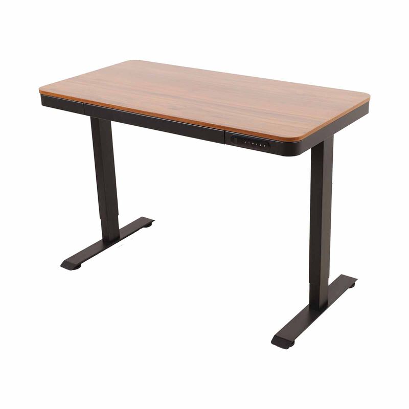 FLEX Elec Height Adjustable Desk Walnut Top HOLZ (WALNUT)-image 1