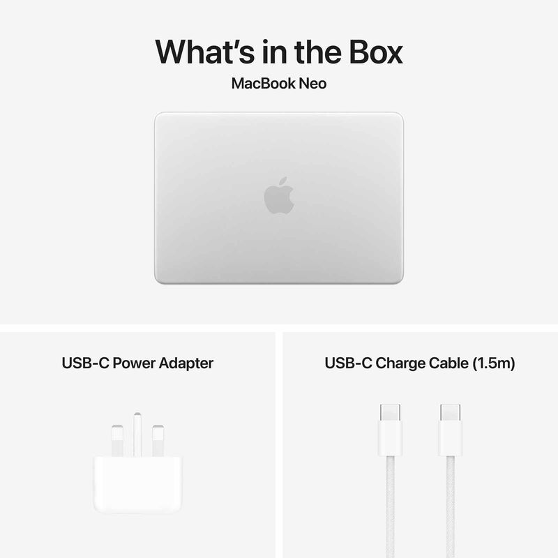 APPLE 13-inch Macbook Neo: A18 Pro Chip With 6-core Cpu And 5-core Gpu, 8gb, 512gb Ssd, Touch Id - Silver MHFC4ZP/A-image 8