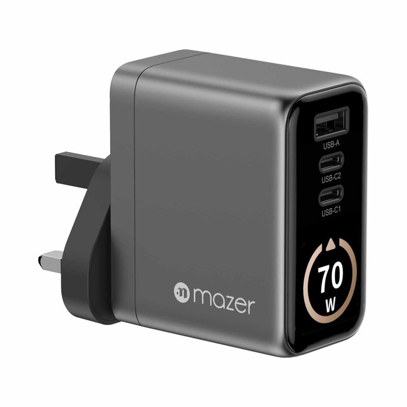 MAZER Aiprestige Gan Pd70w 2c1a With Travel Plugs-blackgrey M-AI-G70W-V7-BG-image 7