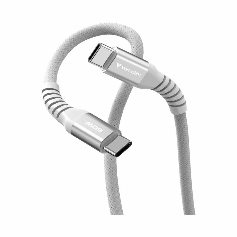 VERBATIM Sync & Charge Usb-c To Usb-c 60w Magnetic 120cm - Grey VM31850-image 3