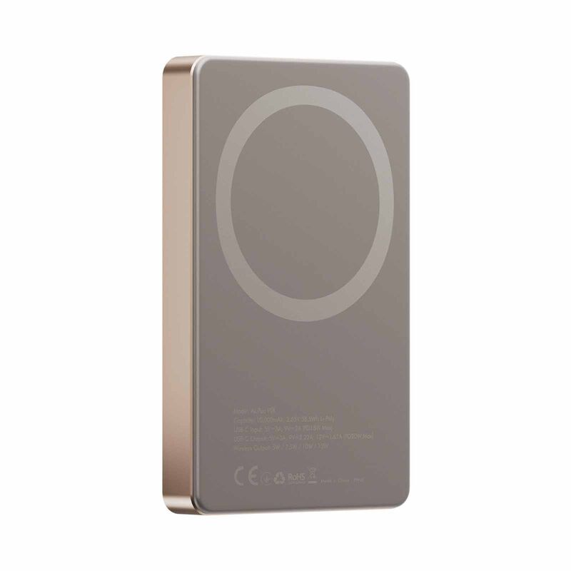 ENERGEA Alupac 10k, 10000mah Ultra Light Aluminium Magsafe Compatible Powerbank AP-10KQH-GLD-image 4