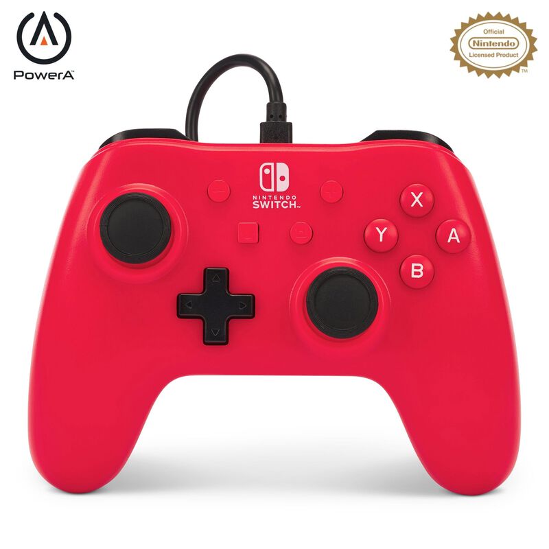 POWERA Nsw Wired Controller Raspberry Red NSGP0142-01-image 1