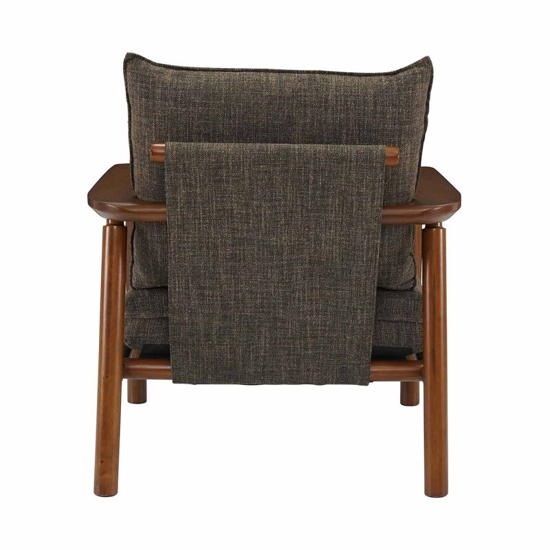 MUZE 1 Seater+ottoman Sofa (fab) Brown Fabric Sofa MERU-image 7