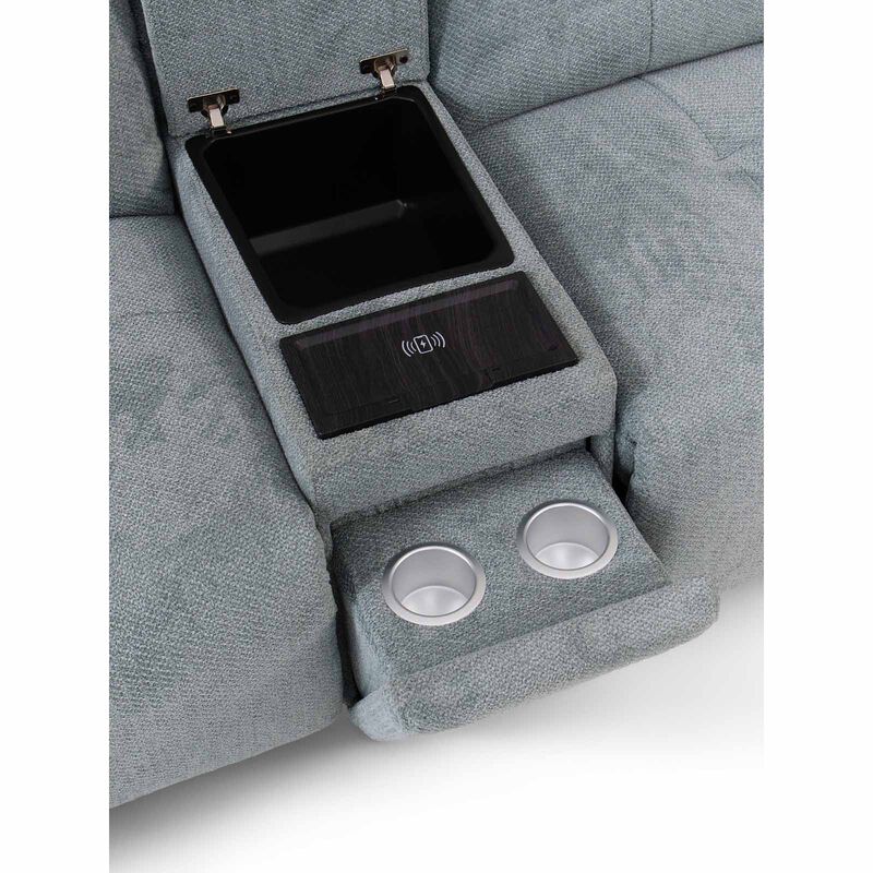GERBRSI 2rr-e Seater 2 Function+console (fab) Cat A Blue Fabic Recliner Sofa SAGE-image 9