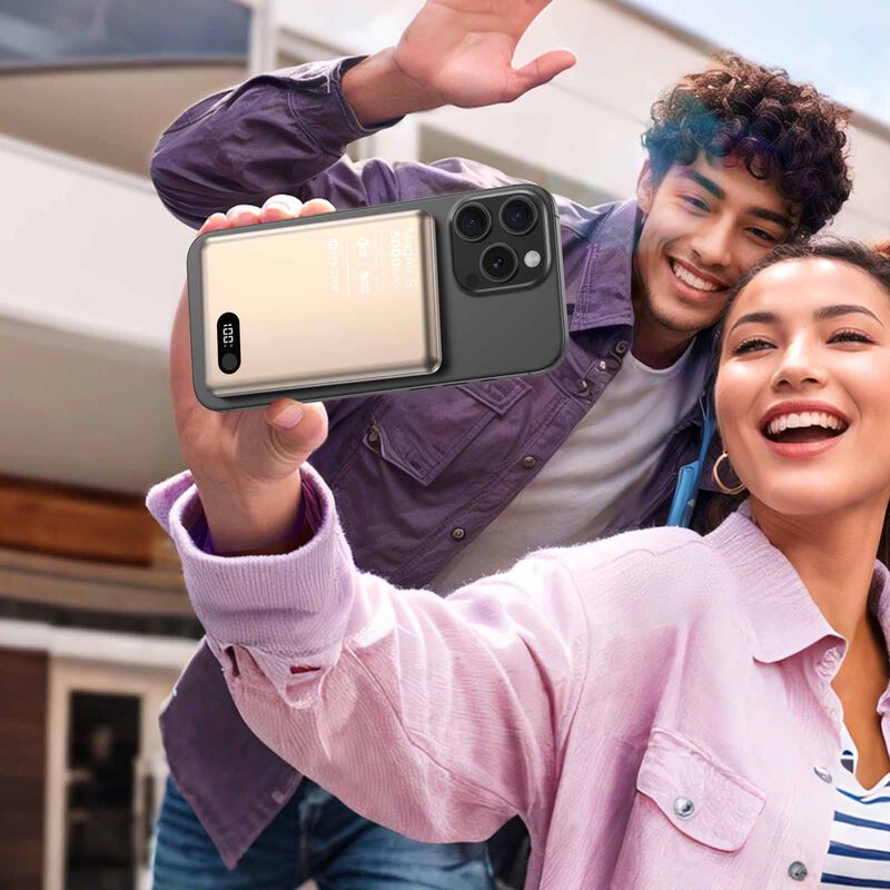 MAZER Qi2 Certified 15w 5000mah Pd20w Ultra Thin Power Bank - Desert Titanium M-MAGAIR29-DT-image 14