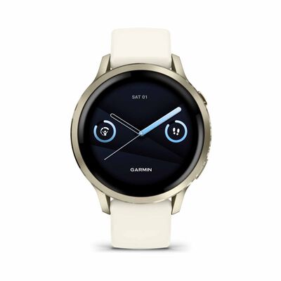 GARMIN Venu 4 - 41mm Lunar Gold With Bone Silicone Band GM-010-03013-40