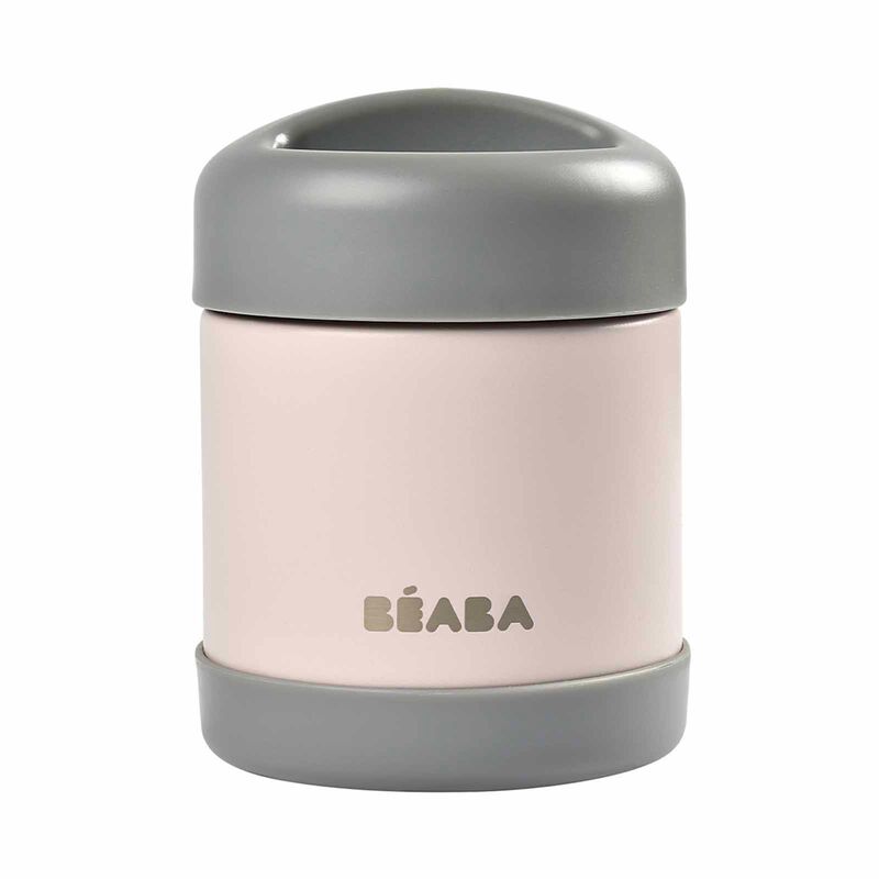 BEABA Food Container 300ml - Dark Mist/light Pink (online) STAINLESS STEEL-image 1