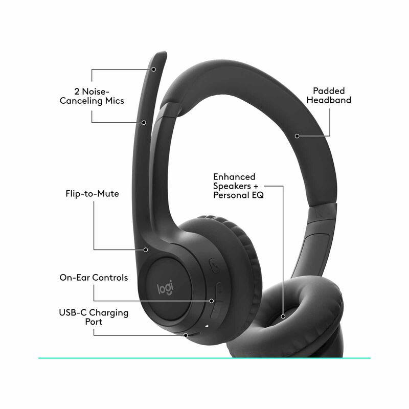 LOGITECH Zone 300 Wireless Bluetooth Headset Graphite 1y 981-001408-image 4