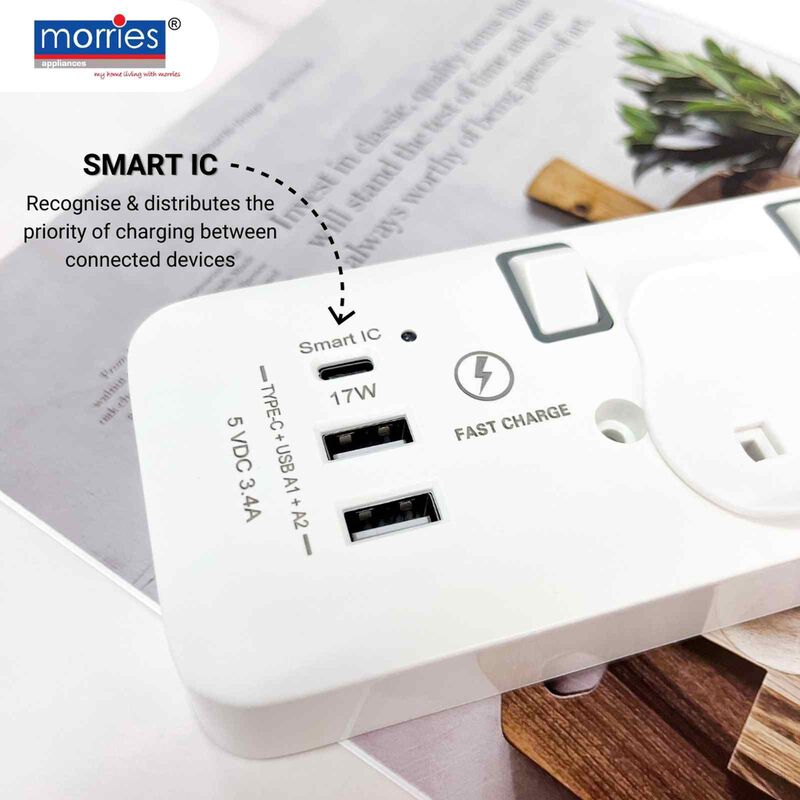 MORRIES 3 Way 2m Extension Cord MS3W2U1C/2M-image 3