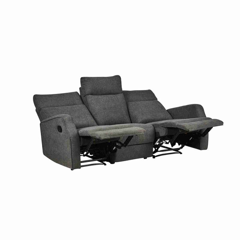 MIZU DESIG 3rr Seater Recliner (fab) Mto Fabric Sofa ELLA-image 42