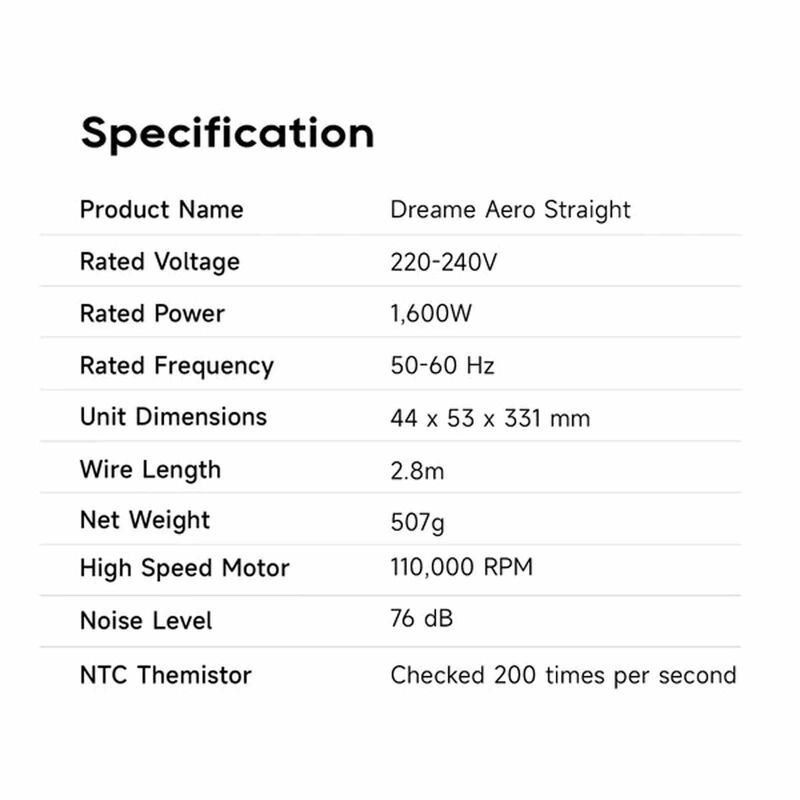 DREAME Aerostraight High-speed Styler (1600w) - Rose Gold DM-AEROSTYL-RS-image 4