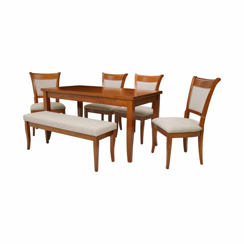 6 Piece Dining Set (wenge) NEW KAMIYAH-image 3