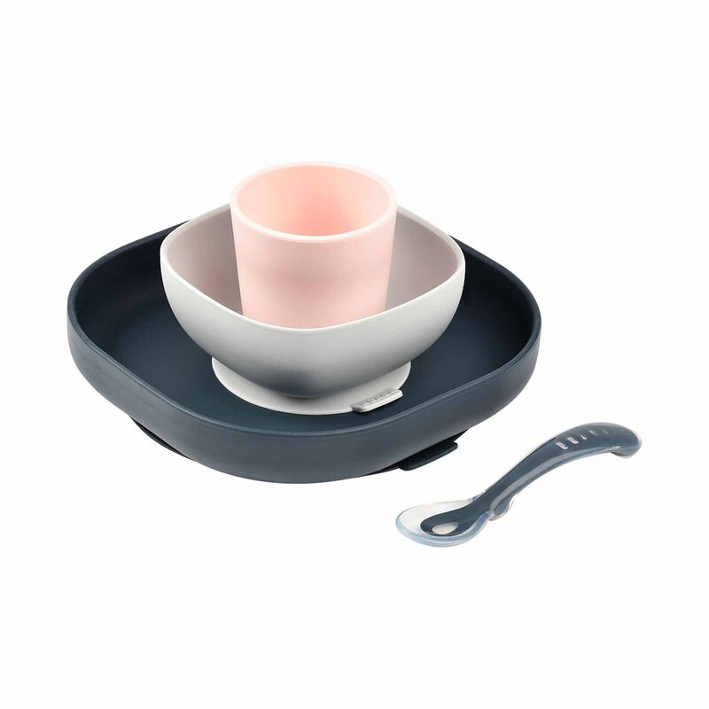 BEABA Suction Meal Set - Night Blue (online) SILICONE-image 1