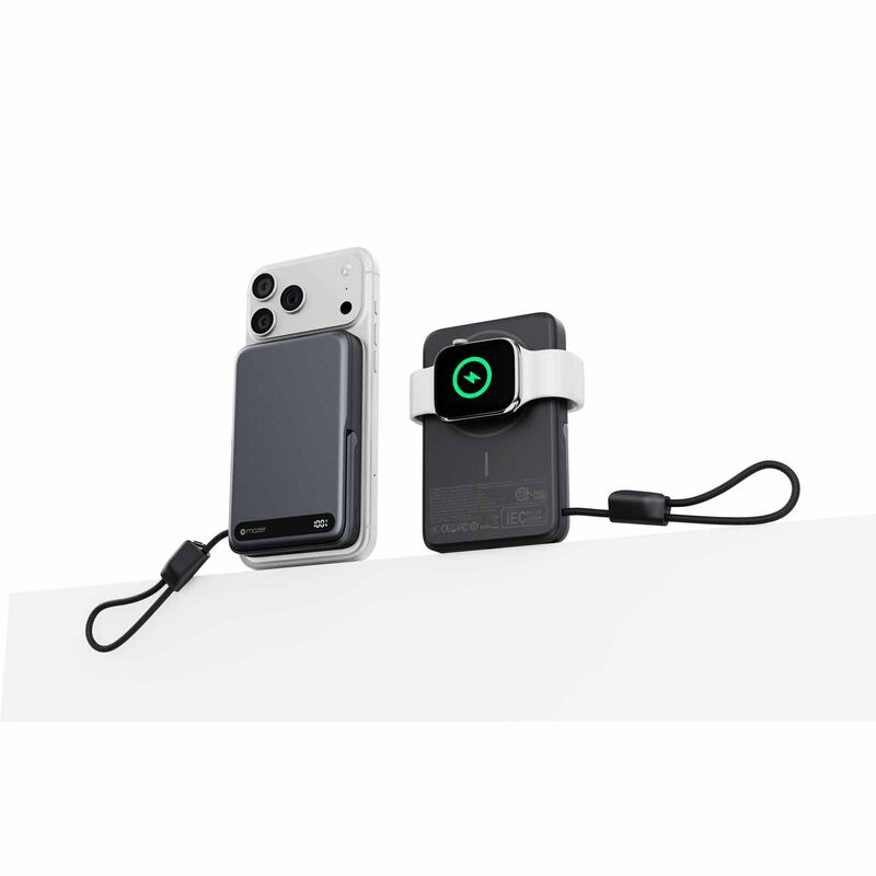 MAZER Maglink 10,000mah Magnetic 15w/apple Watch Charging/usb-c Pd27w Cable Power Bank - Black M-MAGLINK19-BK-image 5