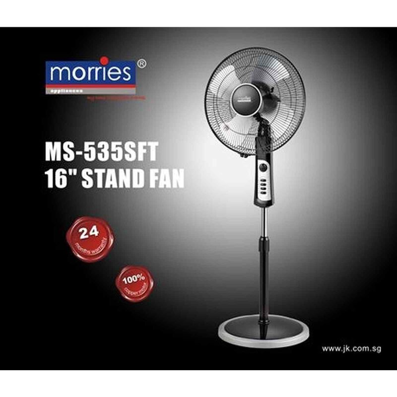 MORRIES 16 In Stand Fan -black MS-535SFT-image 2