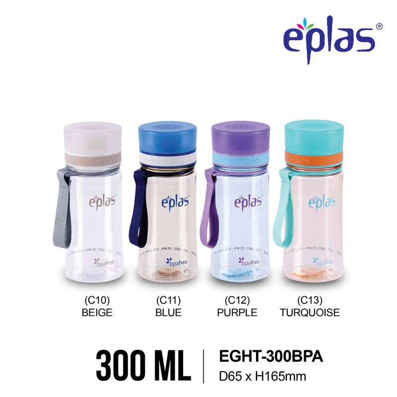 EPLAS Eplas Eght-300bpa (300ml) Clear Bottles - Purple EGHT-300 - PURPLE-image 2