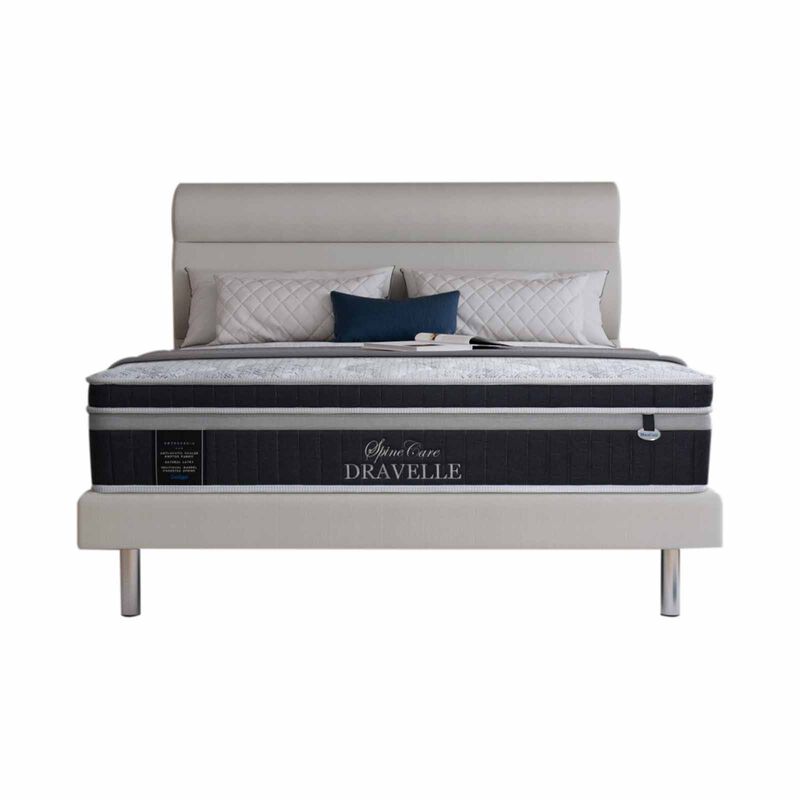 MAXCOIL Super Single Size Mattress + Bedframe SPINECARE DRAVELLE-image 1
