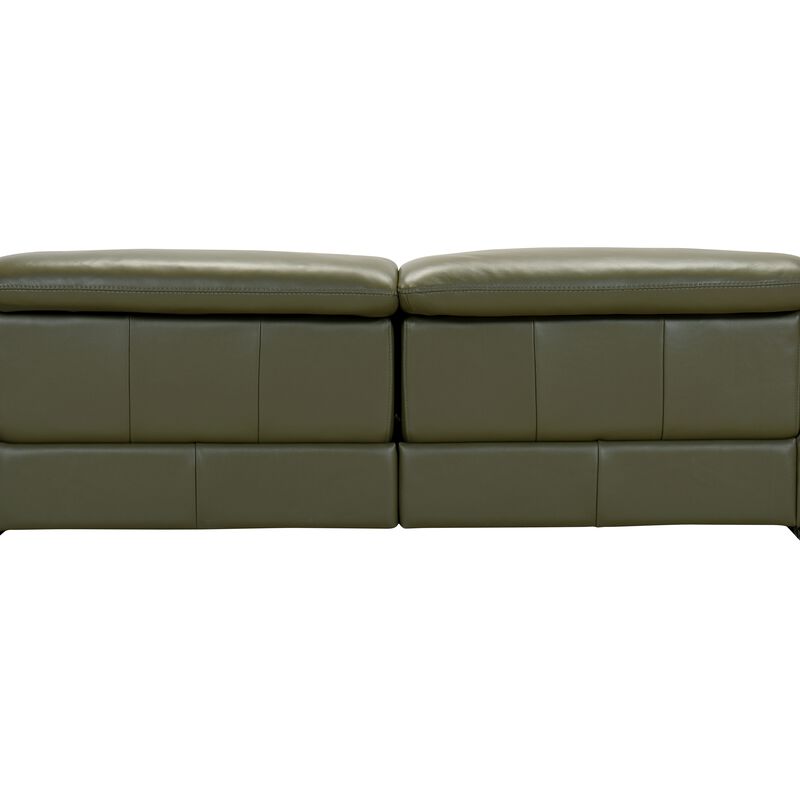 3rr Seater (fl) C15 Green Full Leather Sofa VERDA-image 8