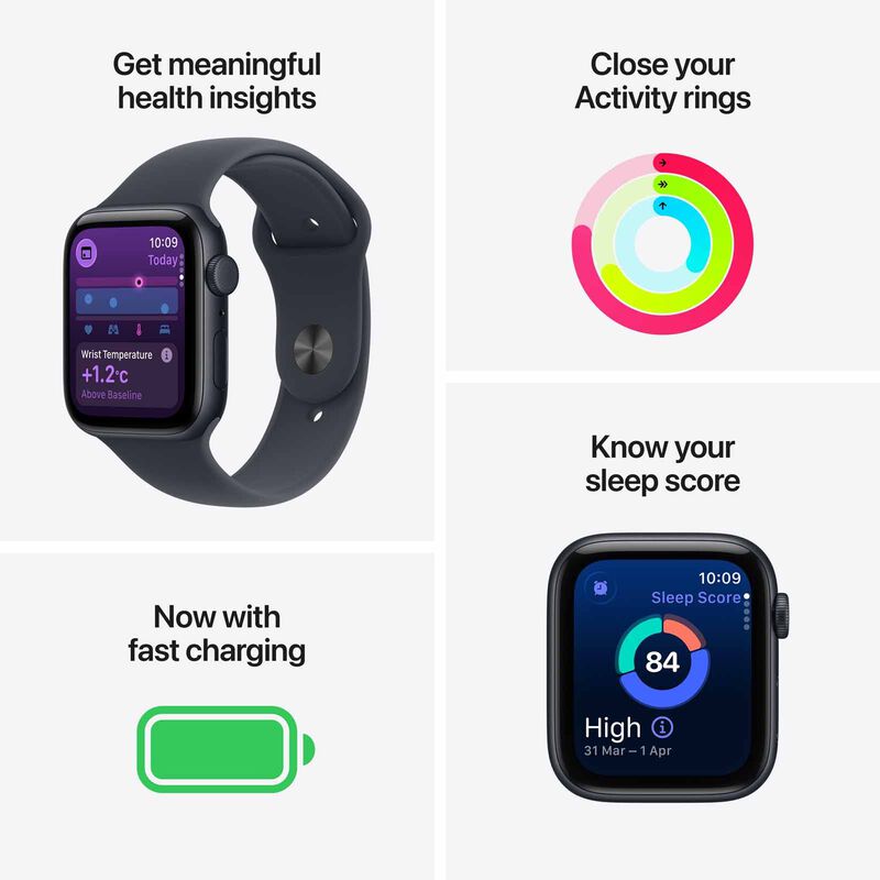 APPLE Watch Se 3 Gps + Cellular 40mm Midnight Aluminium Case With Midnight Sport Band - S/m MEP94X/A-image 7