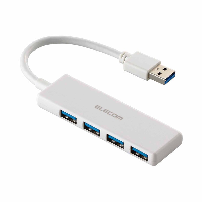 ELECOM Usb 3.0 Bus Power 4 Ports - White U3H-H040WH-image 1