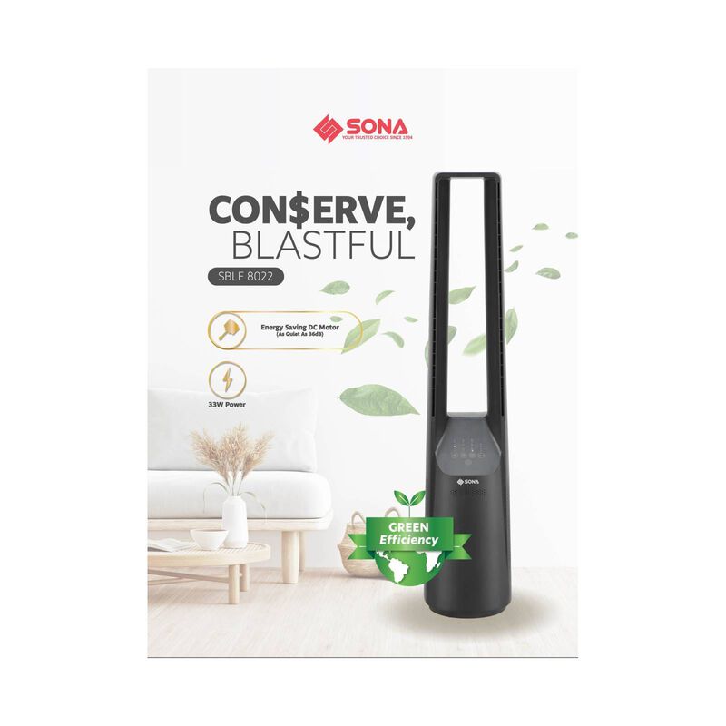 SONA Bladeless Dc Fan -black SBLF8022-image 7