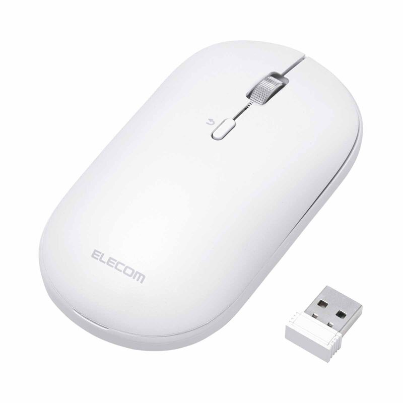 ELECOM Dual Mode Wireless Chargeable Silent Mouse White M-TM25MBMSAWH-image 2