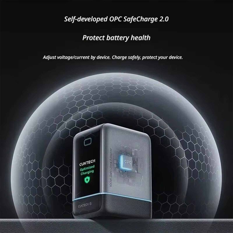 CUKTECH Charger No 6 Ultra Pd 100w With Digital Display W Cable CKAD653UUKTG-image 3
