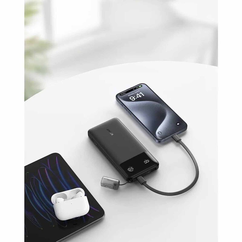 ANKER Powerbank Powercore 10k 22.5w With Usb C Cable Black A1388H11-image 2