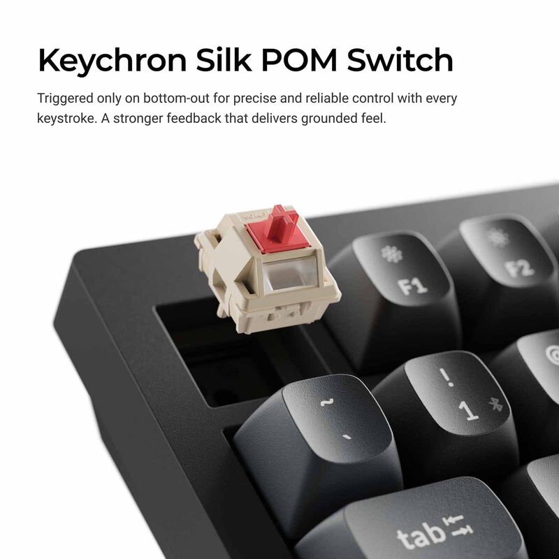KEYCHRON V1 Ultra 8k 75% 82 Key Black Knob Rgb Hot-swap Silk Pom Banana Switch KYCN-V1U-D4-image 5