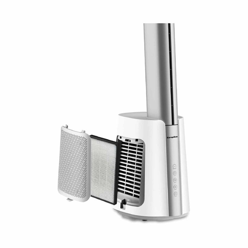 EUROPACE Smart Air Purifying Bladeless Dc Fan-white And Metallic Silver EBFZ2WHWIFI-image 5