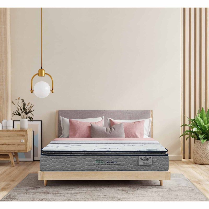 KINGKOIL Single Size Mattress W/bedframe And Headboard GREEN NATURE MEADOW-image 3