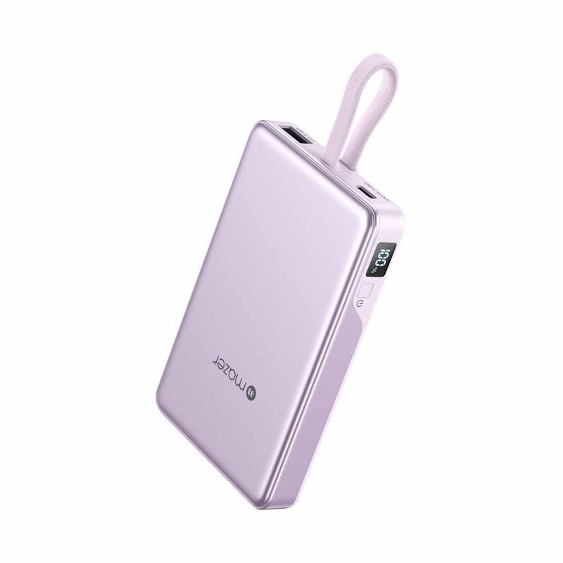 MAZER Powercharge Link 10,000mah Pd35w With Built-in C-cable Powerbank - Lavendar M-PC35L10V3-LD-image 7