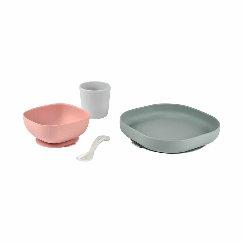 BEABA Suction Meal Set - Eucalyptus (online) SILICONE-image 6