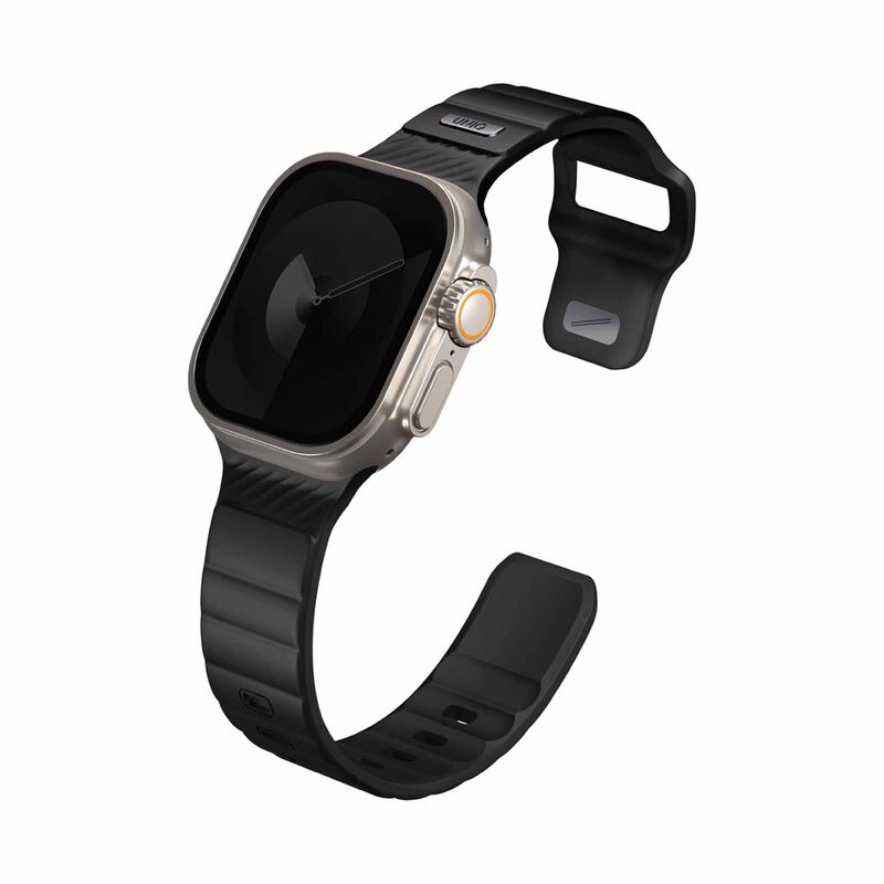 UNIQ Stride Fkm Rubber Apple Watch Strap 49/45/44/42mm - Midnight Black (midnight Black) UNIQ-49MM-STRIMBLK-image 1