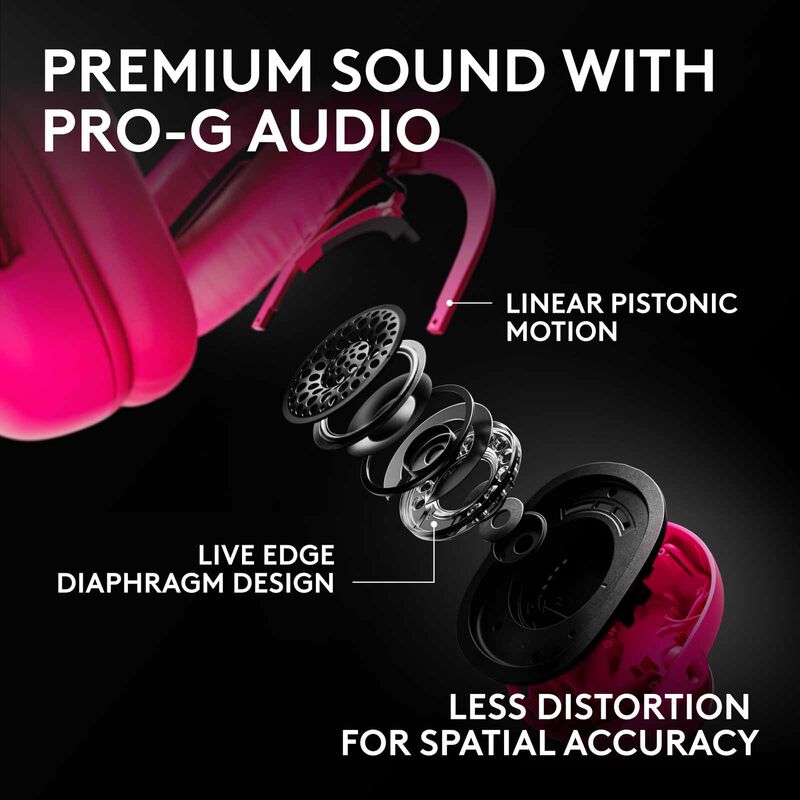 LOGITECH G Pro X 3 Lightspeed Bt Headset Magenta 981-001757-image 10