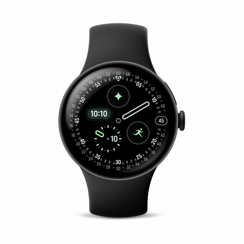GOOGLE Pixel Watch 4 41mm Wifi Matte Black Aluminum Case/obsidian Active Band GA09958-US-image 1