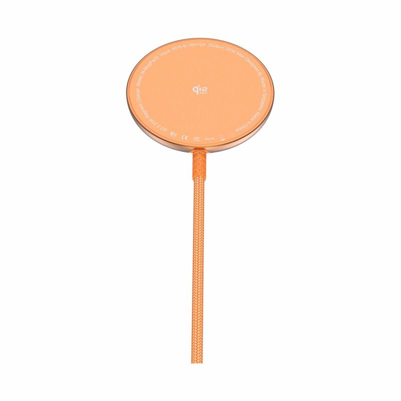 MAZER Qi2.2 25w Certified Wireless Charging Pad With 1.5m Cable-sunsetorange M-MAGPAD2-SO-image 2