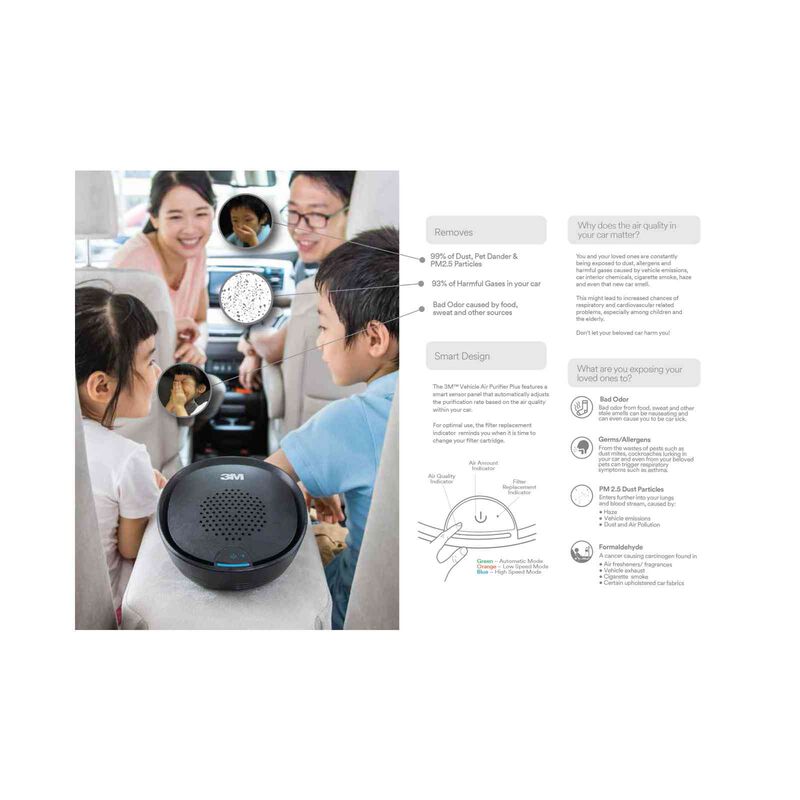 3M Smart Vehicle Air Purifier Plus Black PN38816-image 5
