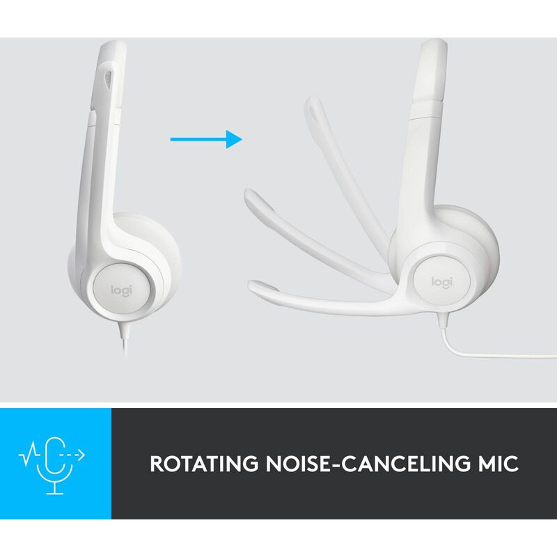 LOGITECH H390 Usb Stereo Headset Off-white (2y) 981-001287-image 3