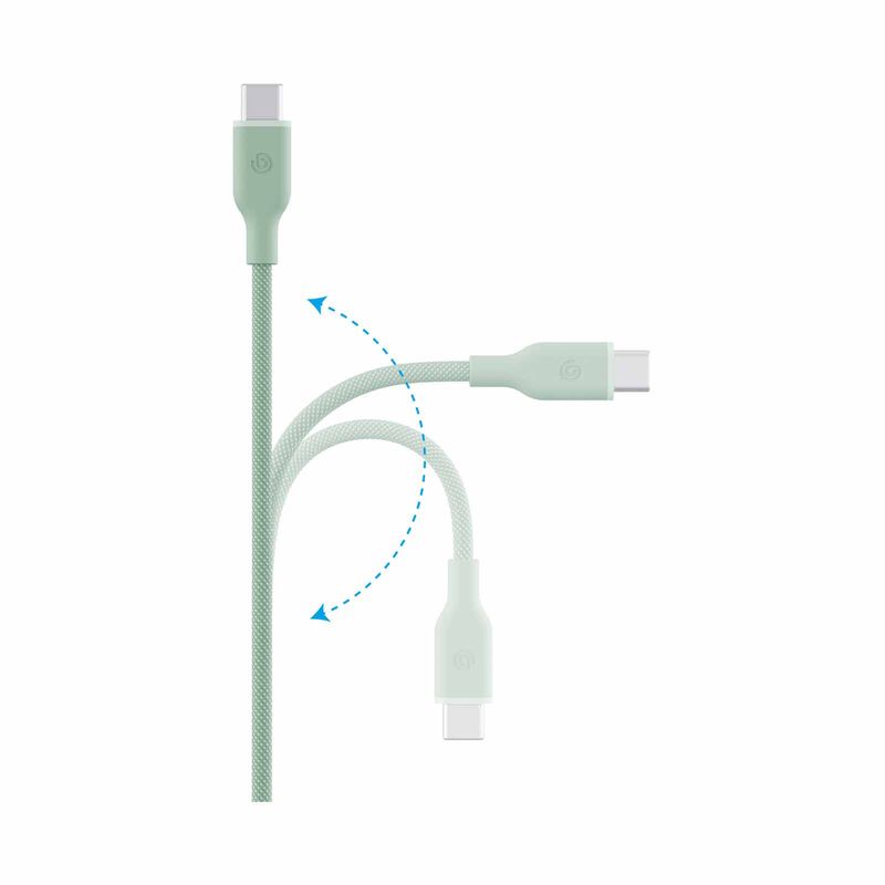 BAZIC Gocharge Weave C-c Cable 480mbps, 60w 1.5m - Green CBL-GCWE-GRN150-image 3