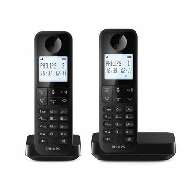 PHILIPS Cordless Phone Twin Handset D2702B/90