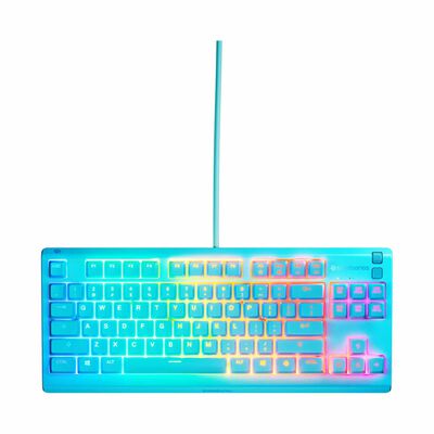 STEELSERIE Water Resistant Quiet Tenkeyless Keyboard With Rgb Lighting- Aqua APEX 3 TKL RGB KEYBOARD US- AQUA