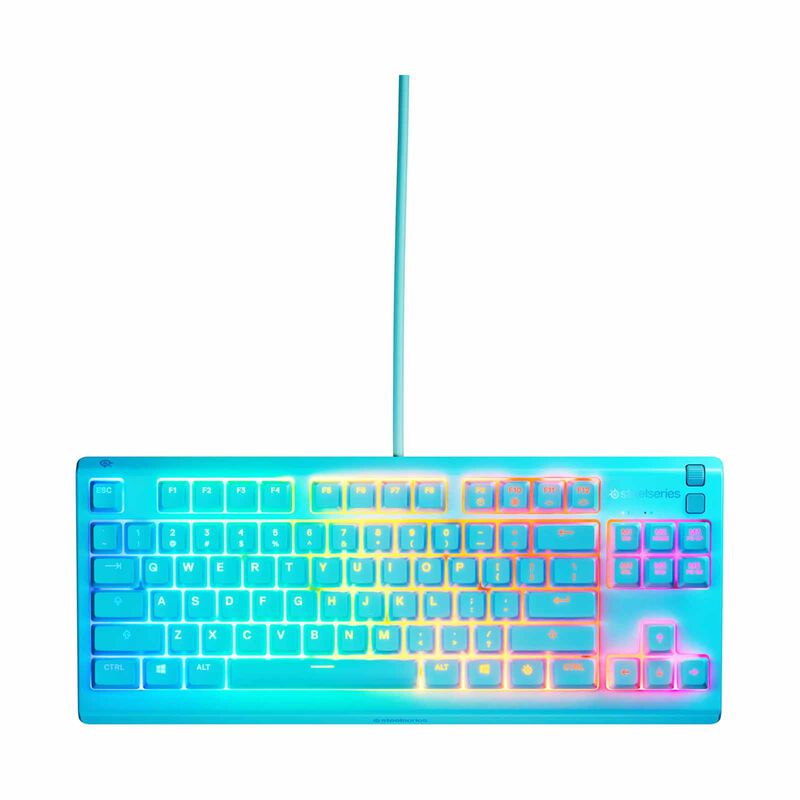 STEELSERIE Water Resistant Quiet Tenkeyless Keyboard With Rgb Lighting- Aqua APEX 3 TKL RGB KEYBOARD US- AQUA-image 1