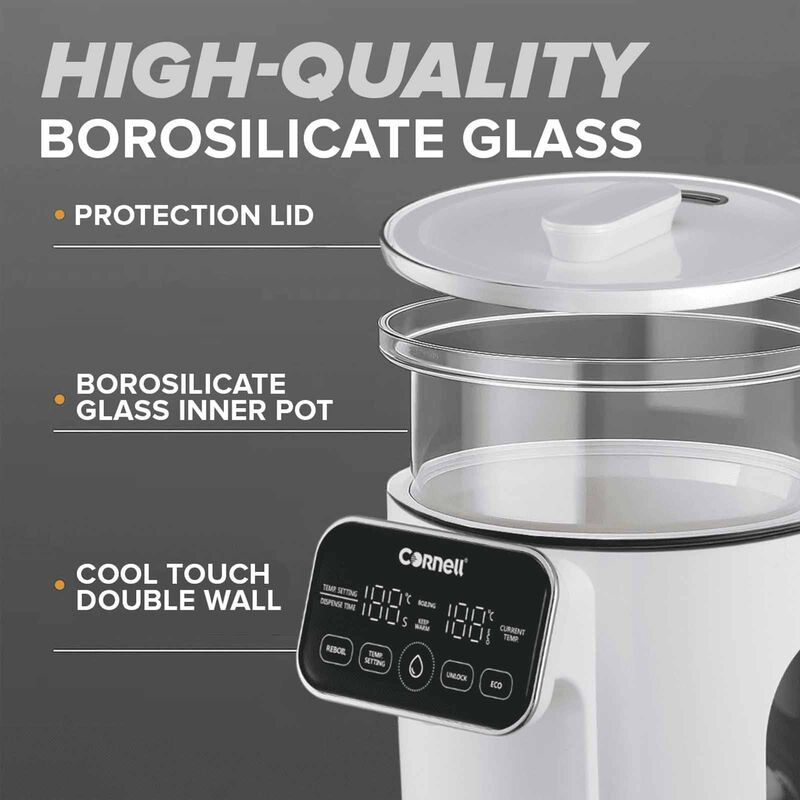 CORNELL Digital Glass Thermo Pot (3.0l) CTP03WH-image 5