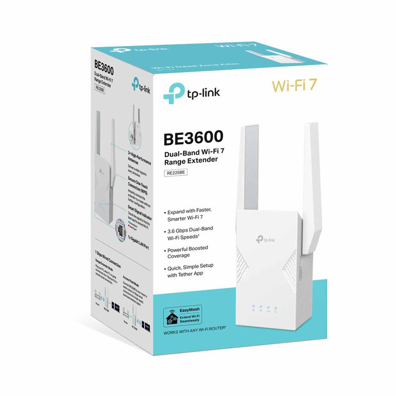 TP LINK Be3600 Dual-band Wi-fi 7 Range Extender RE225BE-image 4