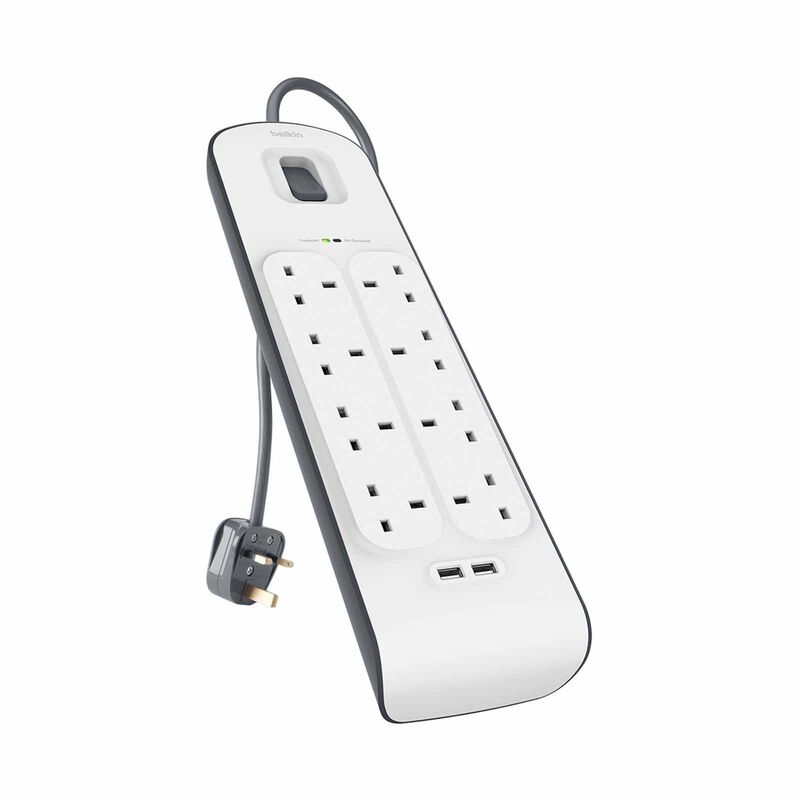 BELKIN 8 Outlets 2m Surge Protection Strip With 2 Usb Ports BSV804SA2M-image 2
