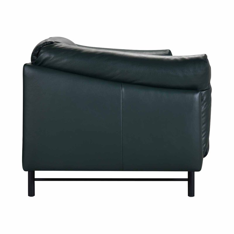 MUZE 3 Seater (fl) C15 Dk Grn Full Leather Sofa MIDORI-image 4