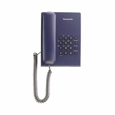 PANASONIC Corded Desk Phone Integrated Phone System(blue) KX-TS500MXC