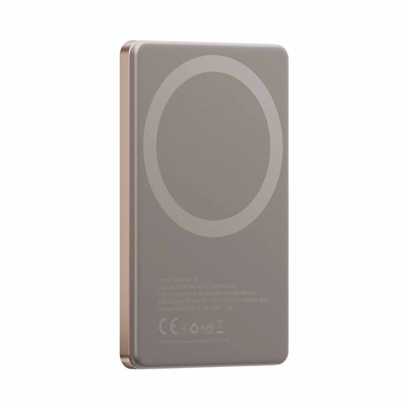 ENERGEA Alupac Mini, 5000mah Mini Aluminium Magsafe Compatible Powerbank - Gold AP-MINI5K-GLD-image 4