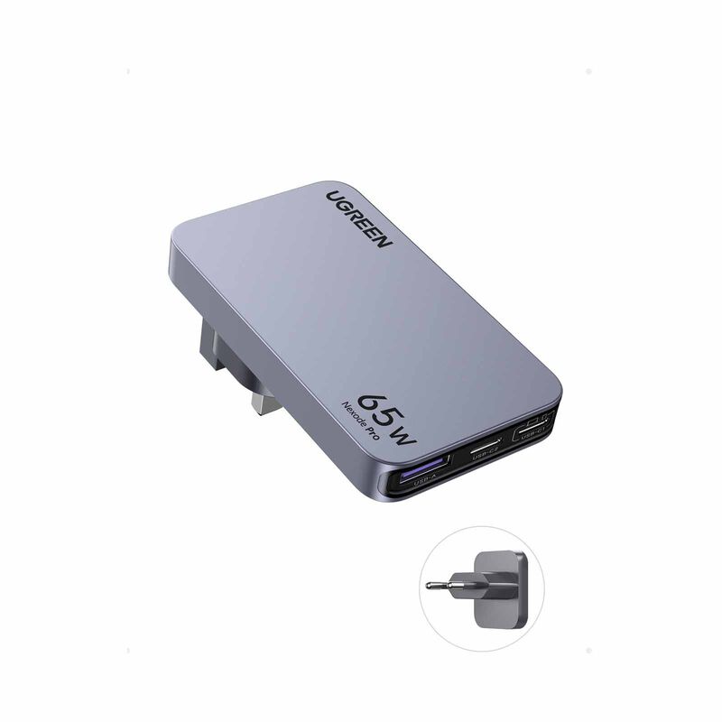 UGREEN Nexode Pro X753 65w Pd Gan Charger (2c1a) With Interchangeable Uk/us/eu Plugs 25356-image 6